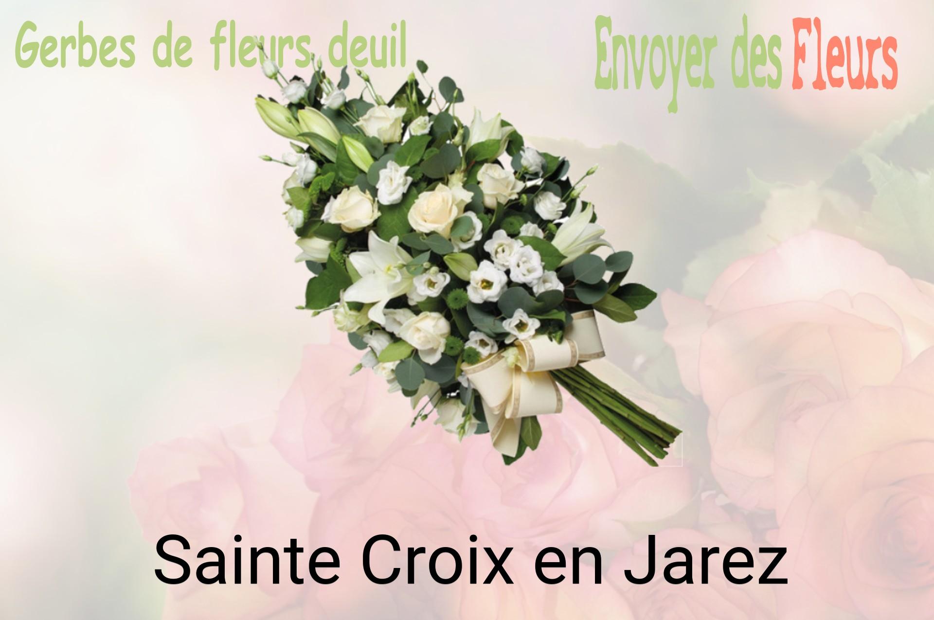 Gerbe de fleurs de deuil livrée à Sainte-Croix-en-Jarez